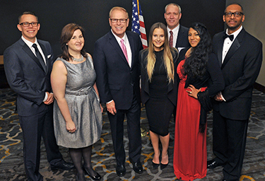 Former Ohio Governor Ted Strickland (third from left) with leaders from the Ohio Psychological Association. 