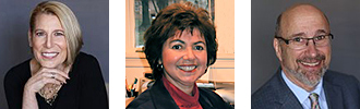 From left: Lauren Behrman, PhD, Pauline Wallin, PhD, and Jeff Zimmerman, PhD, ABPP