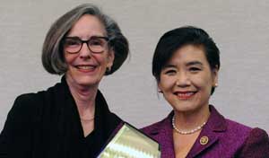 Rep. Judy Chu receiving Outstanding Leadership Award from Katherine Nordal, PhD Rep. Judy Chu receiving Outstanding Leadership Award from Katherine Nordal, PhD