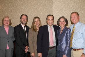 Left to right: Div. 18 (Psychologists in Public Service) President Linda Bodie, PsyD, APA Deputy Executive Director for Professional Practice Randy Phelps, PhD, Conference Chair Lisa Kearney, PhD, Acting Assistant Deputy Under Secretary for Health, US Department of Veterans Affairs, George Arana, MD, APA Executive Director for Professional Practice Katherine C. Nordal, PhD, Association of VA Psychologist Leaders President George Shorter, PhD.