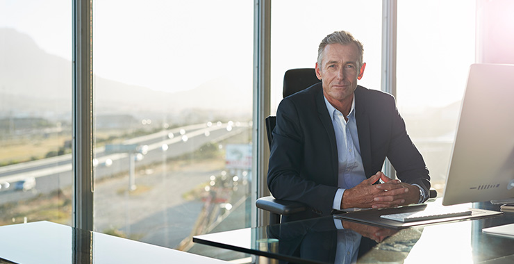 Man sitting in office