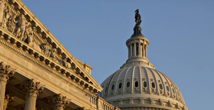 The top of U.S. Capitol building