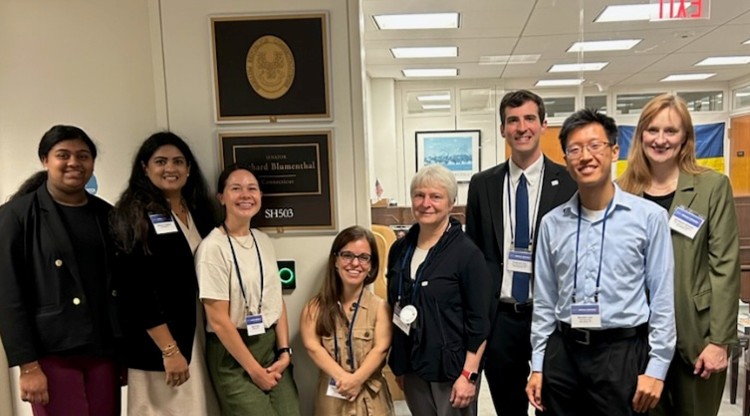Brendan Lam, a member of APA’s Board of Scientific Affairs, with fellow advocates at the 2026 Rally for Medical Research Hill Day. Brendan Lam, a member of APA’s Board of Scientific Affairs, with fellow advocates at the 2026 Rally for Medical Research Hill Day.