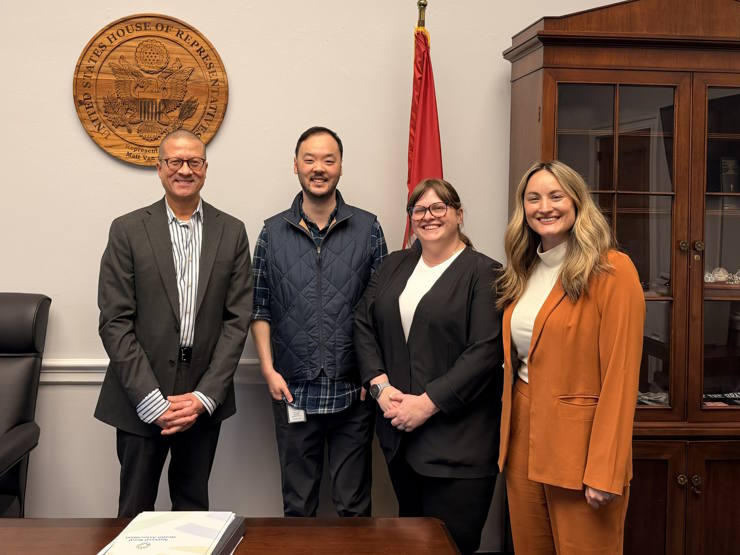 Left to right: Julio Abreu, Eric Kim, Dr. Mary Payne, and Dr. Tess Kilwein