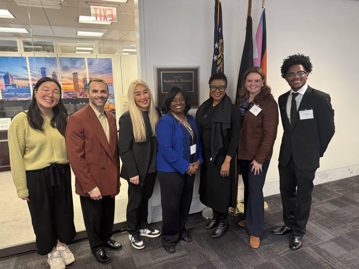 Left to Right: Gabriella Vesey, Kenneth Polishchuk, Dr. Hideko Sera, Dr. Jennifer Kelly, Dr. Wendi Williams, Dr. Laura Dilly, and Josiah Bartholomew