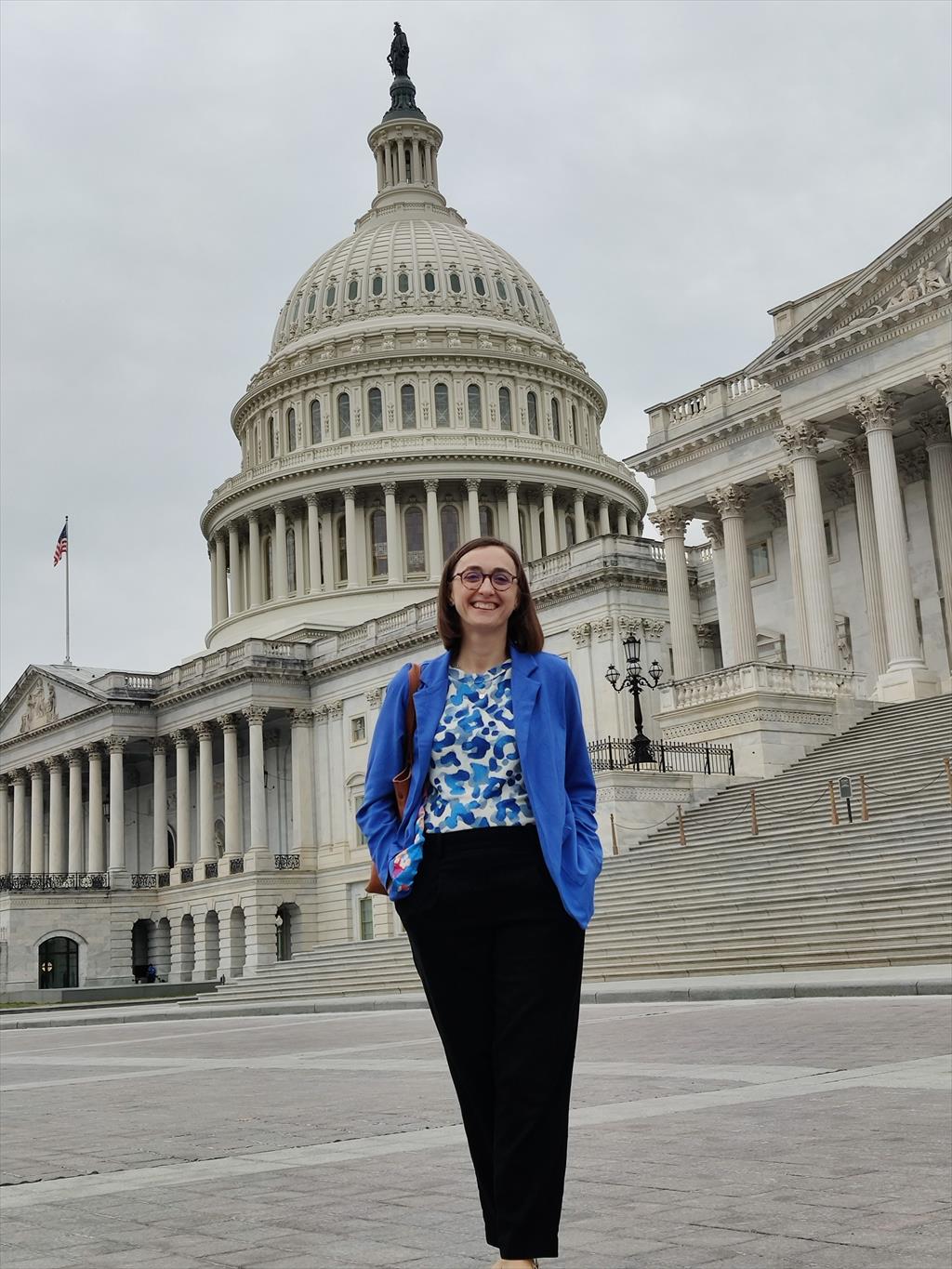Jill C. Fodstad, PhD, outside the U.S. Capitol Building
