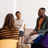 Addiction support group meeting