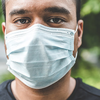 Man wearing a face mask