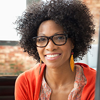 Lady smiling