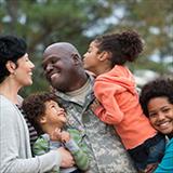 Military member with his family