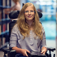 Woman in a wheelchair