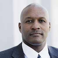 Close up of face of man in suit