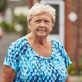 Close up image of elderly woman