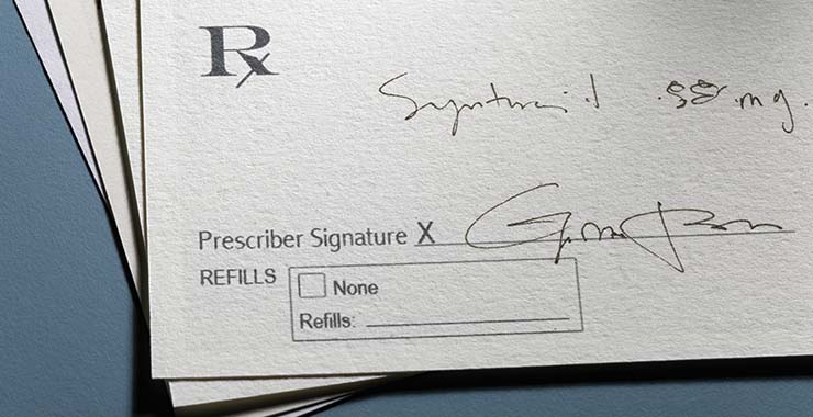 picture of a handwritten prescription