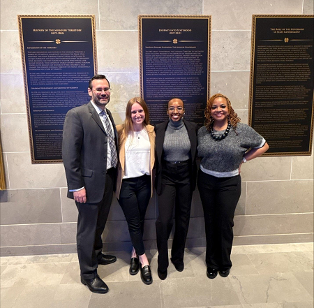 MOPA members pose for a photo inside the Missouri Sate Capitol