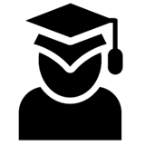 silhouette of person wearing graduation cap