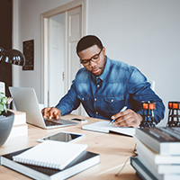man with a laptop