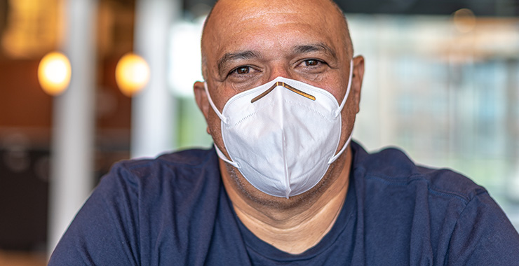 Man wearing face mask