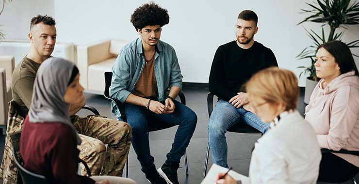 Group substance use disorder meeting
