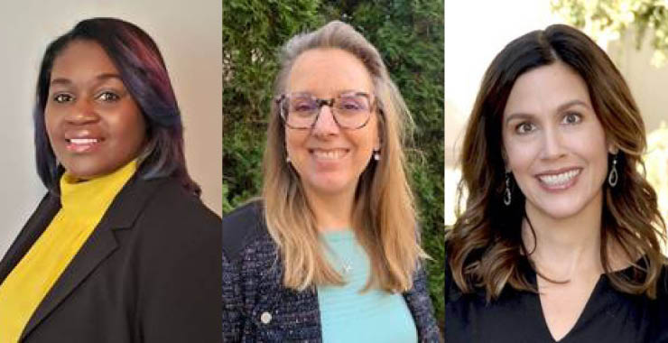 Images of Sonji Jones-Manson, PhD; Shahana Koslofsky, PhD; and Erika Felix, PhD