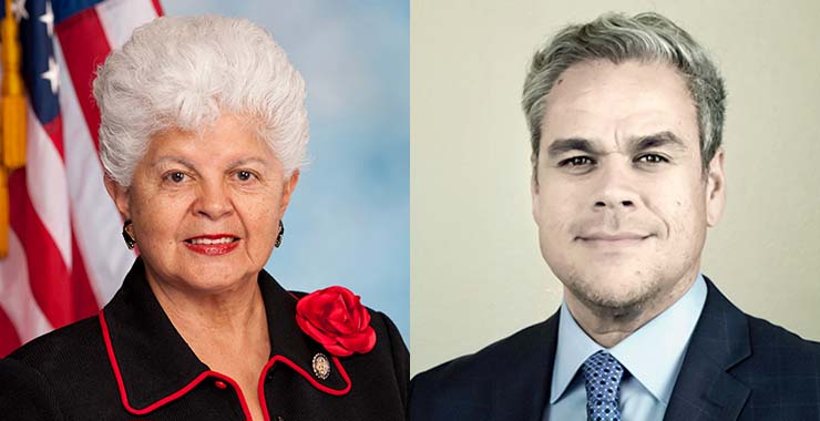 Representative Grace Napolitano (D-CA) and APA member Alfonso Mercado, PhD