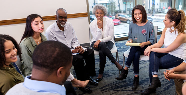 People sitting in a circle