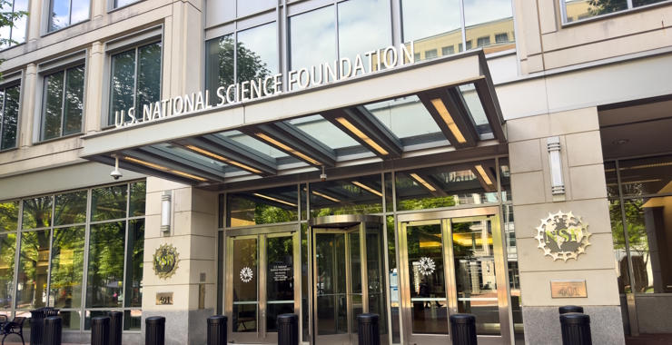 Exterior view of the U.S. National Science Foundation building.