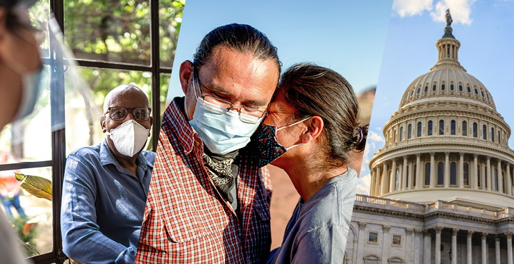 People of color and the U.S. Capitol building