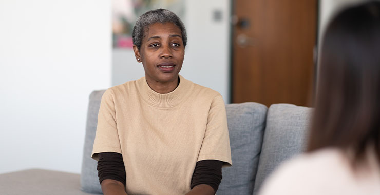 Woman in a therapy session
