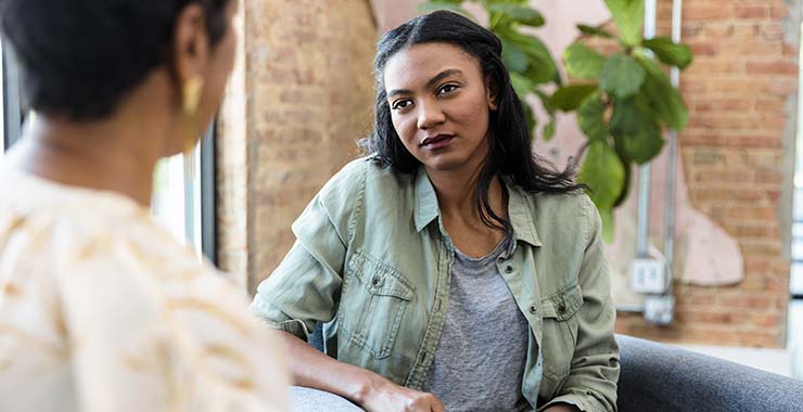 Woman in therapy session