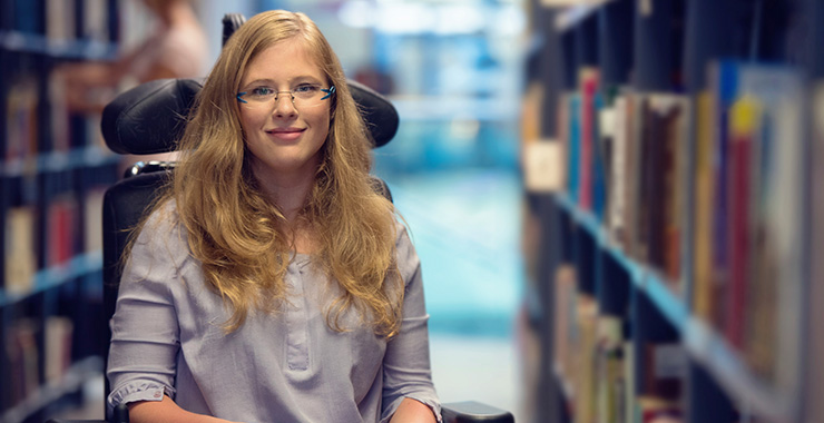 Woman in a wheelchair