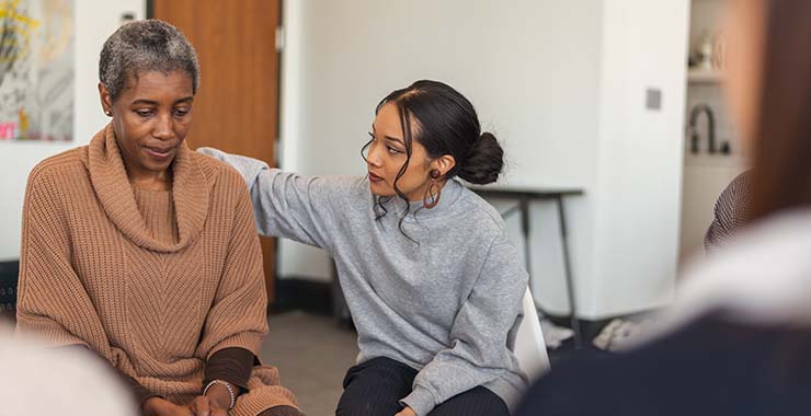 Women’s support group meeting