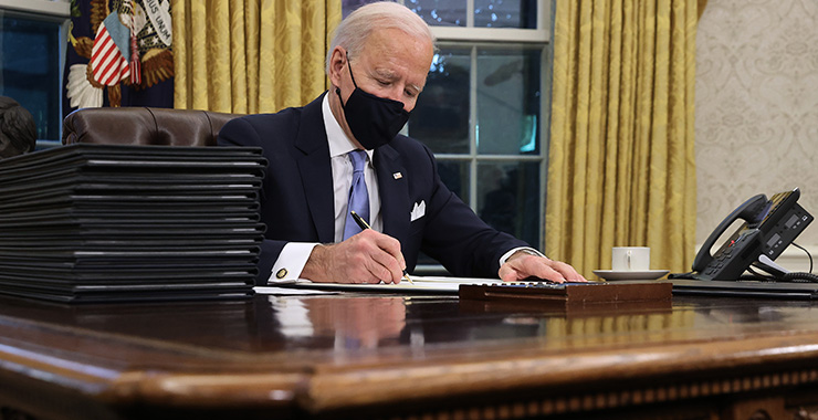 Supporting administrative actions taken by newly-inaugurated Biden administration