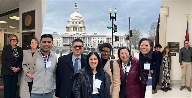 Collage of Advocacy staff and psychologists at the U.S. Capitol