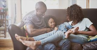Healthy happy family
