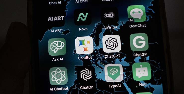 icons on a smartphone screen