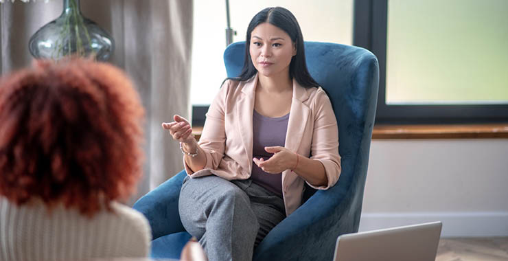 two women at counseling session