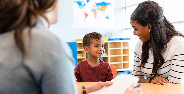 A child in an elementary school