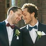 Two men newly married
