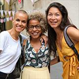 Three exuberant women